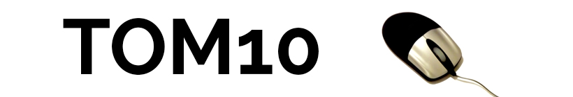 TOM10 logo met computermuis